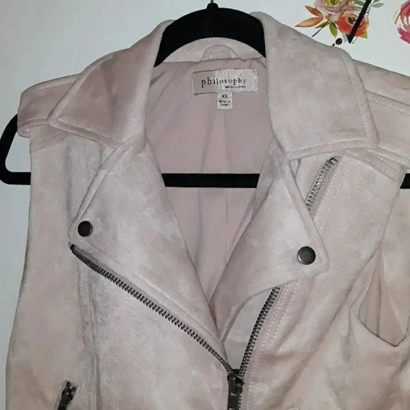 Philosophy Dusty Rose Vegan Suede Moto Ves… - Picture 3 of 8